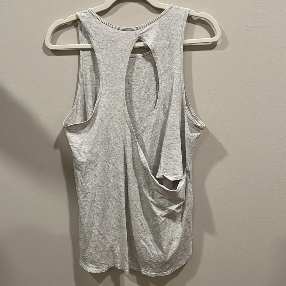 lululemon athletica Light Gray Cutout Racerback Tank